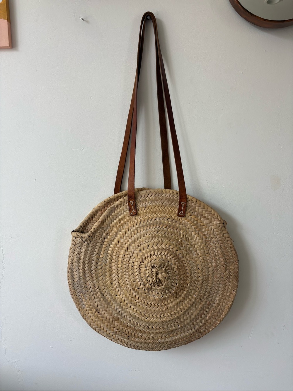 Woven Finds Straw Tote Bag in Natural Tan